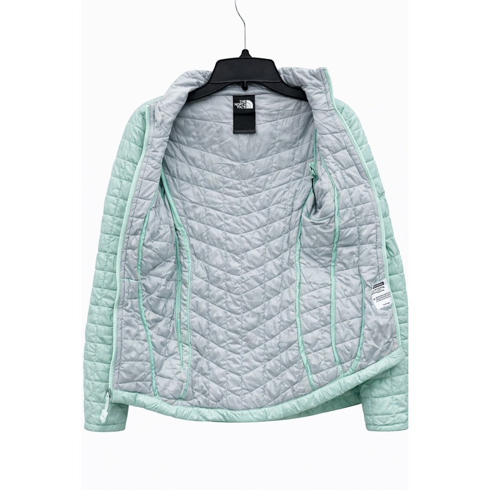 THE NORTH FACE Girls Mint Green Quilted Jacket Size M 10/12 Lightweight‎ Puffer - Picture 5 of 9
